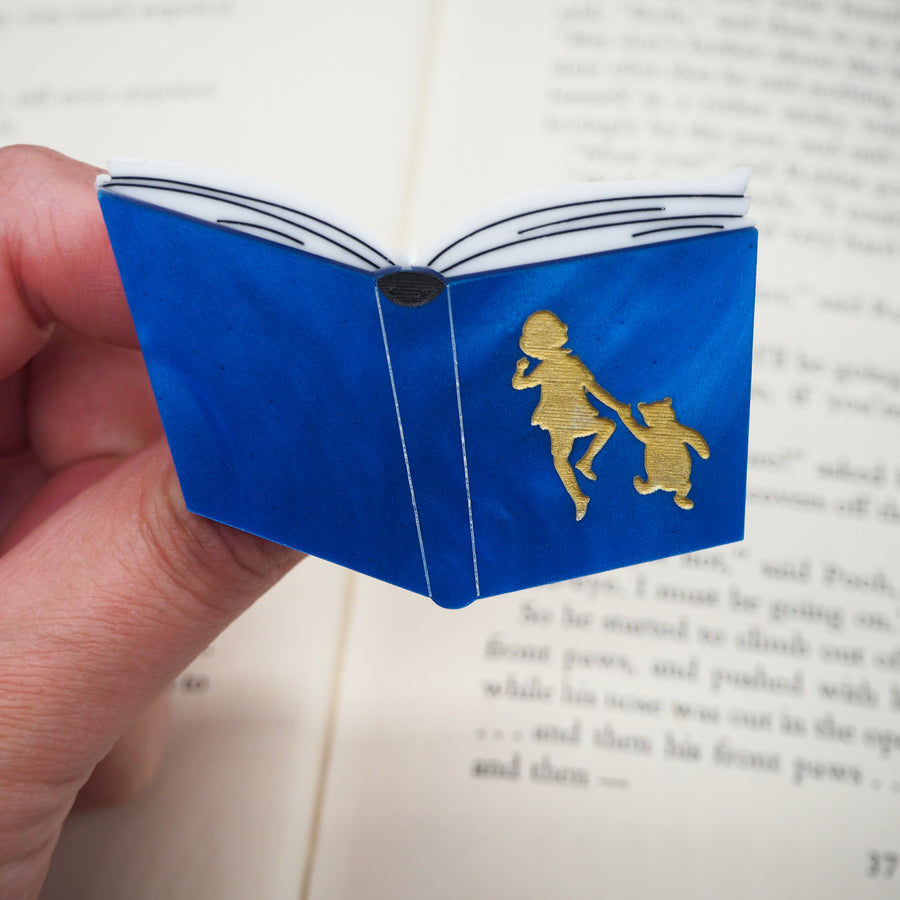 Dolly Dimple Design : Winnie the Pooh Blue Book Brooch