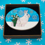 Dolly Dimple Design : Winter Rabbit Brooch