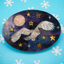 Dolly Dimple Design : Snowy Owl Acrylic Brooch