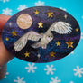 Dolly Dimple Design : Snowy Owl Acrylic Brooch