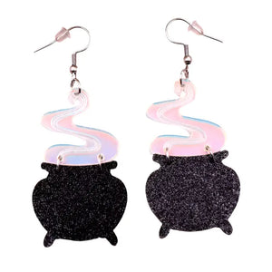 Lipstick & Chrome : Witches Brew Halloween Earrings [PRE-ORDER]