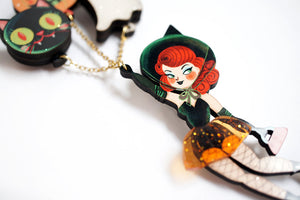 LaliBlue : Cursed Carnival : Witch with Balloons Brooch