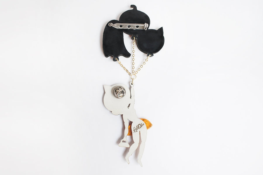 LaliBlue : Cursed Carnival : Witch with Balloons Brooch