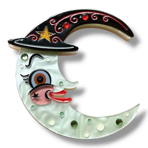 Lipstick & Chrome : Witchy Crescent Moonhilda Brooch x Johanna Parker
