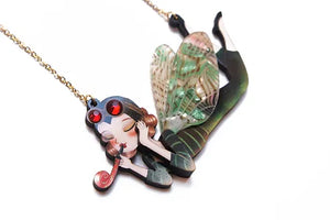 LaliBlue :  Creepy Party :  Woman dressed as an insect Necklace [PRE-ORDER]