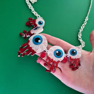 Cherryloco : Zombie Halloween Eyeball Charm Statement Necklace [PRE-ORDER]