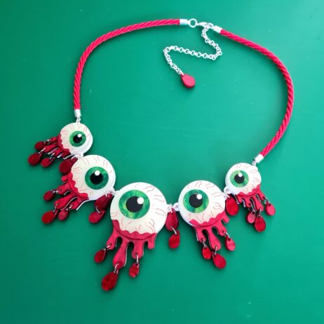 Cherryloco : Zombie Halloween Eyeball Charm Statement Necklace [PRE-ORDER]