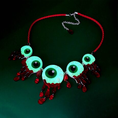 Cherryloco : Zombie Halloween Eyeball Charm Statement Necklace [PRE-ORDER]