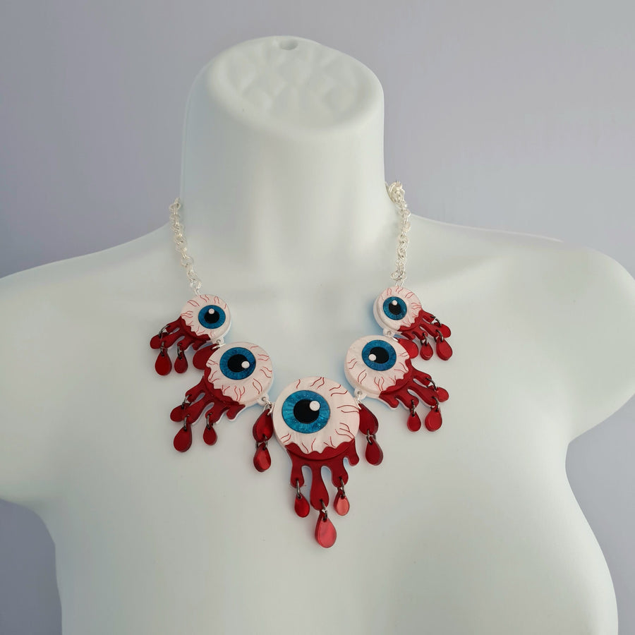 Cherryloco : Zombie Halloween Eyeball Charm Statement Necklace [PRE-ORDER]