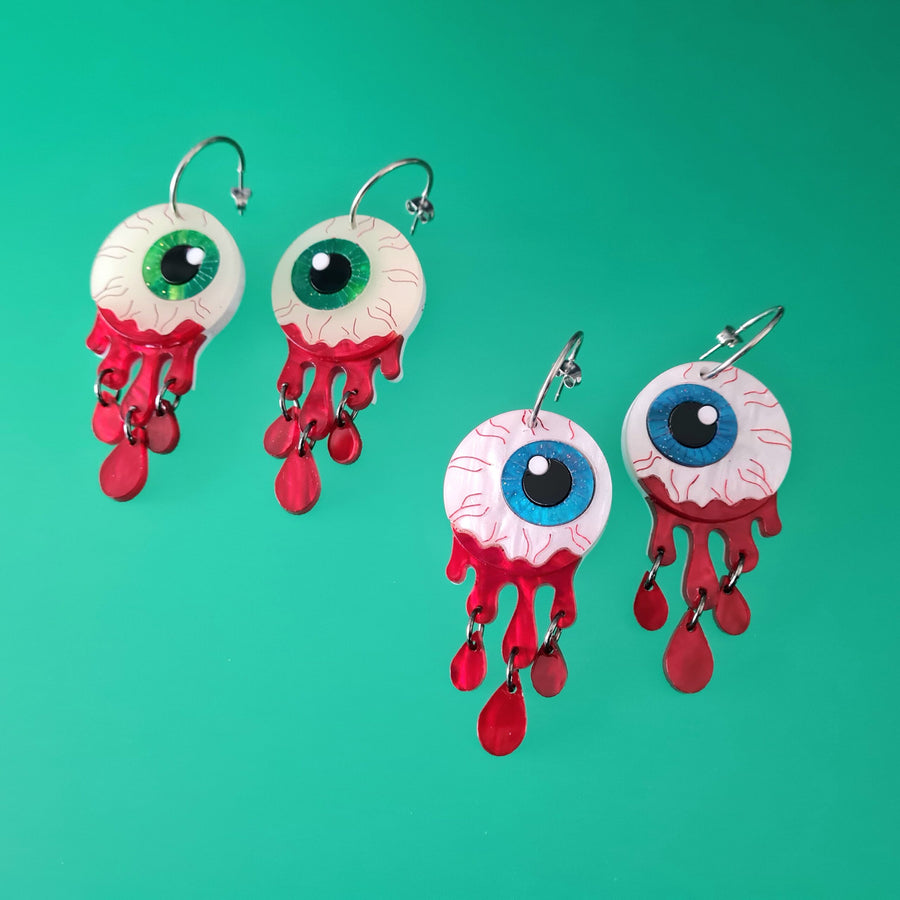 Cherryloco : Zombie Halloween Eyeball Dangle Earrings [PRE-ORDER]