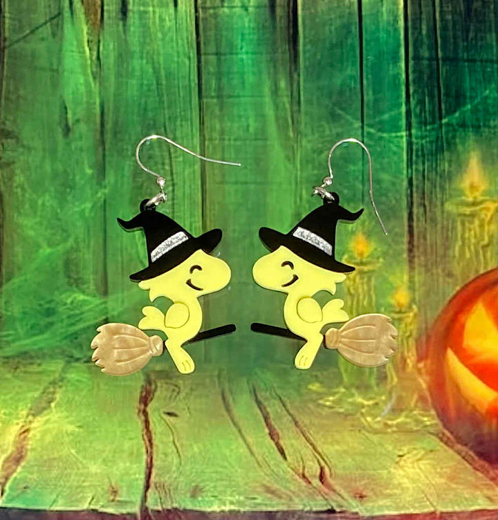 Tantalising Treasures : Halloween : Zoom Broom Earrings