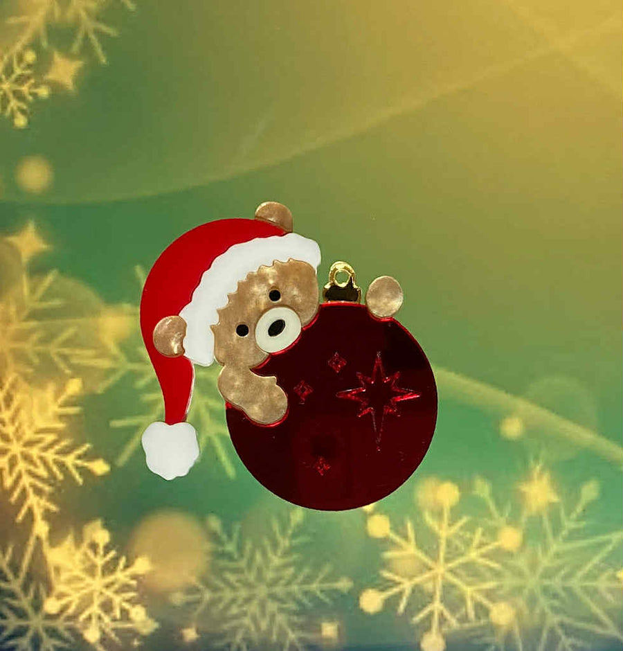 Tantalising Treasures : Christmas : Bear-y Christmas Brooch