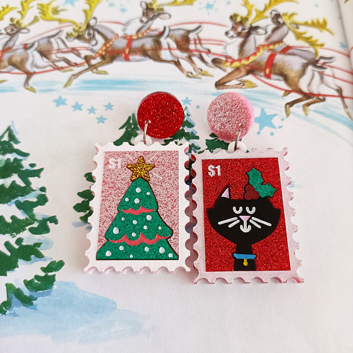 Bright and Bubbly : Christmas : Stamp Dangle Earrings