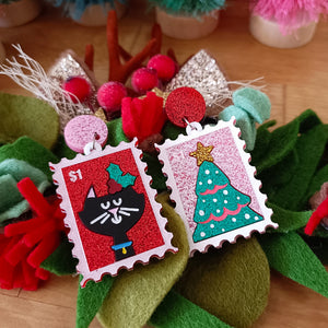 Bright and Bubbly : Christmas : Stamp Dangle Earrings