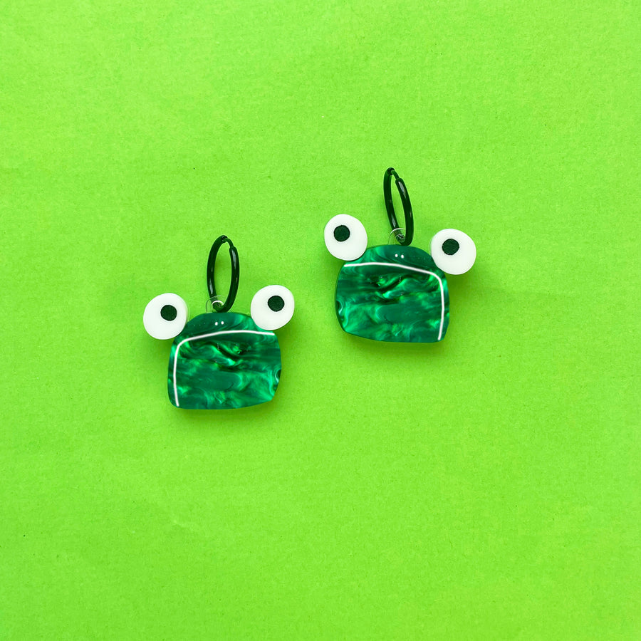 Happy Stuff Studio : Frog and Fly Earrings [PRE-ORDER]