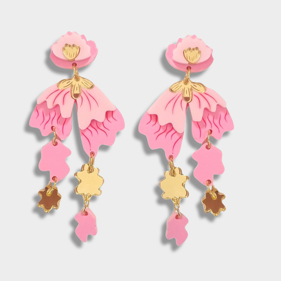 Bobbi Frances : Pastel Days : Petal Waterfall Earrings