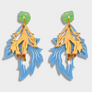 Bobbi Frances : Pastel Days : Gilded Foliage Earrings