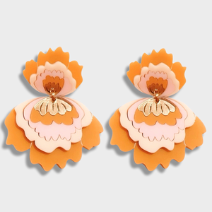 Bobbi Frances : Pastel Days : Peach Petal Whispers Earrings