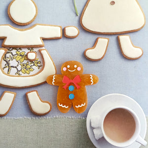 Bright and Bubbly : Christmas : Gingerbread Man Mini Brooch