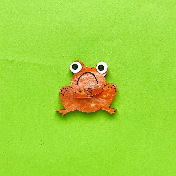 Happy Stuff Studio : Disgruntled Toad Brooch [PRE-ORDER]