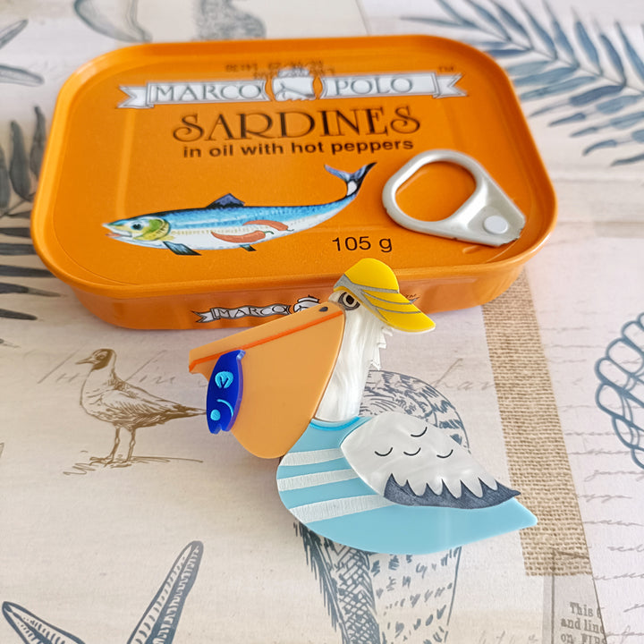 Bright and Bubbly : Ahoy There : Pebble the Pelican Brooch