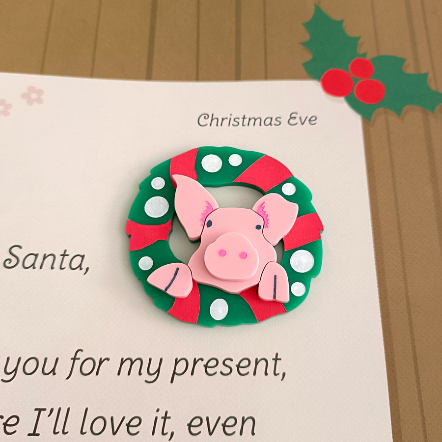 Bright and Bubbly : Christmas : Happy Pigmas Brooch