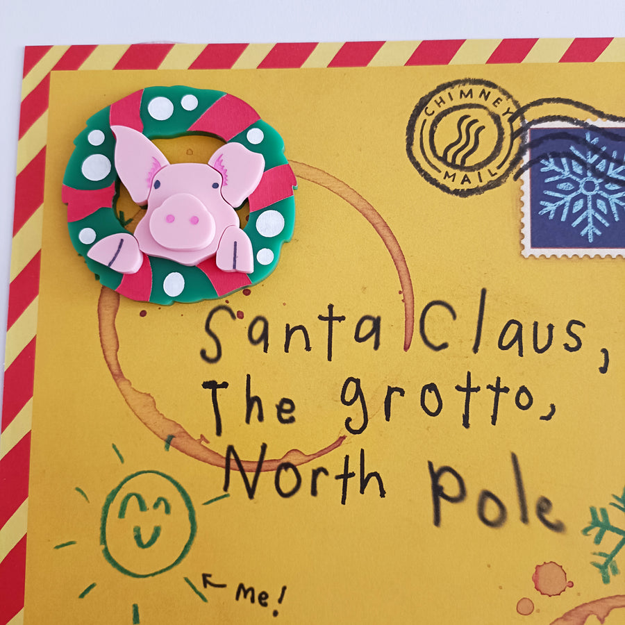 Bright and Bubbly : Christmas : Happy Pigmas Brooch