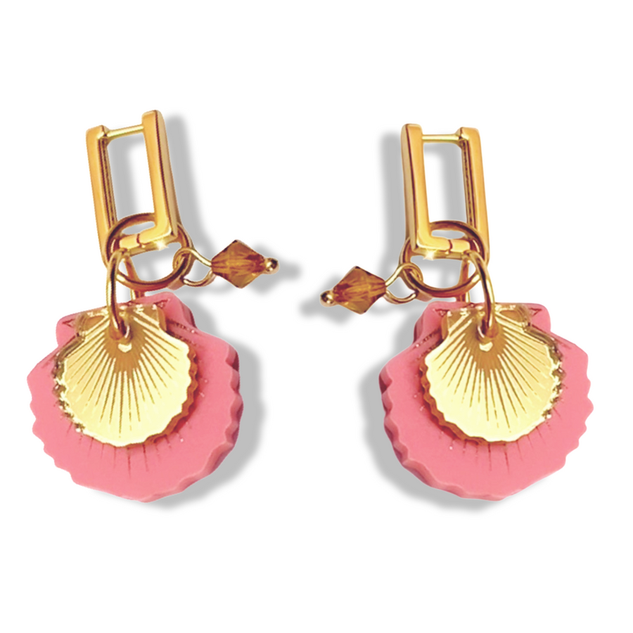 Bobbi Frances : Pastel Days : Shell Serenade Earrings