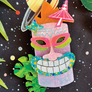 PolyPaige : Cosmic Luau : Tiki Mug Brooch [LUCKY LAST!]