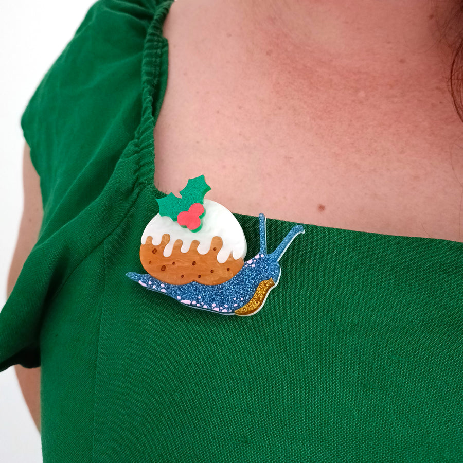 Bright and Bubbly : Christmas : Silvia Snail Brooch