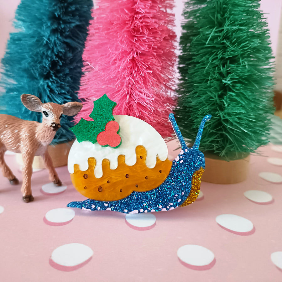 Bright and Bubbly : Christmas : Silvia Snail Brooch