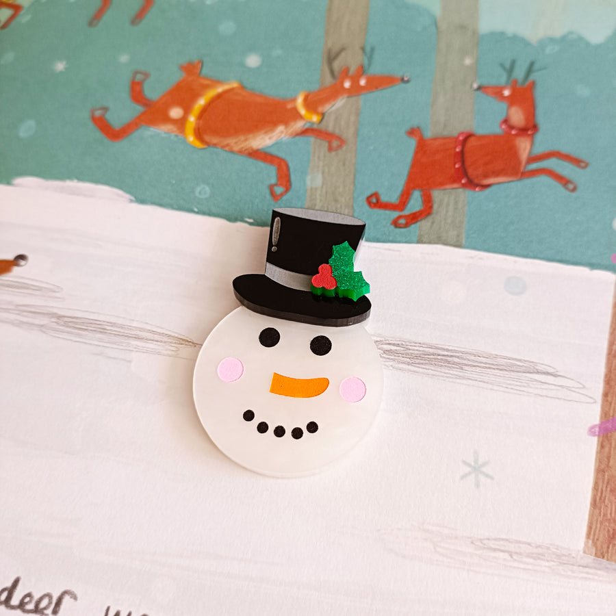 Bright and Bubbly : Christmas : Frost the Snowman Brooch