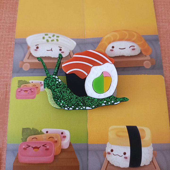Bright and Bubbly : Silvia's Adventures : Sushi Silvia Brooch