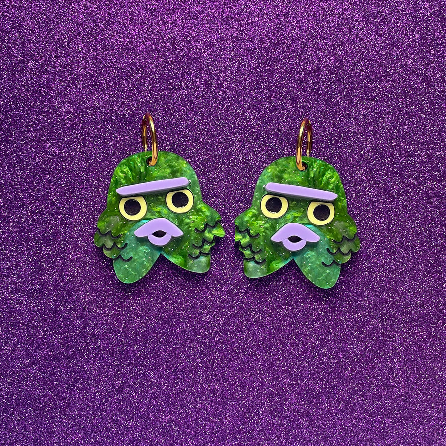 Happy Stuff Studio : Monster Monster: Swamp Dude Earrings