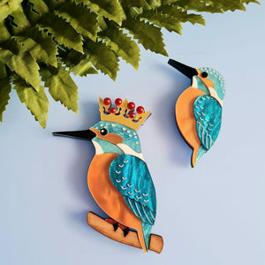 Cherryloco : Scottish Wildlife : Kingfisher brooch or necklace