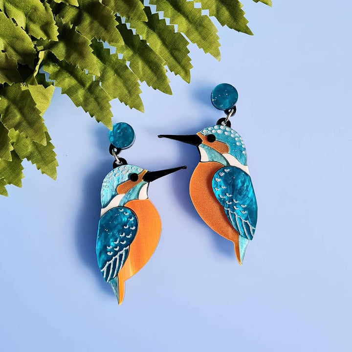 Cherryloco : Scottish Wildlife : Kingfisher earrings