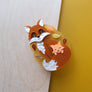 Cherryloco : Autumn : Fox and Cub Brooch