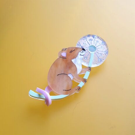 Cherryloco : Autumn : Make a Wish mouse brooch