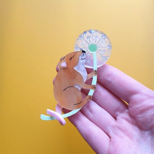 Cherryloco : Autumn : Make a Wish mouse brooch