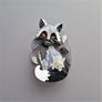 Cherryloco : Silver fox and cub brooch