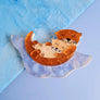 Cherryloco : Scottish Wildlife : Otter and baby brooch