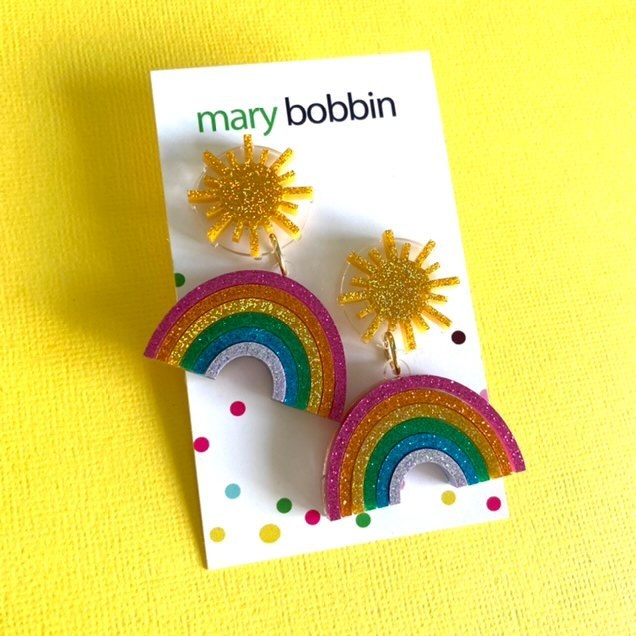 Mary Bobbin : Glitter Sunshine Midi Dangles