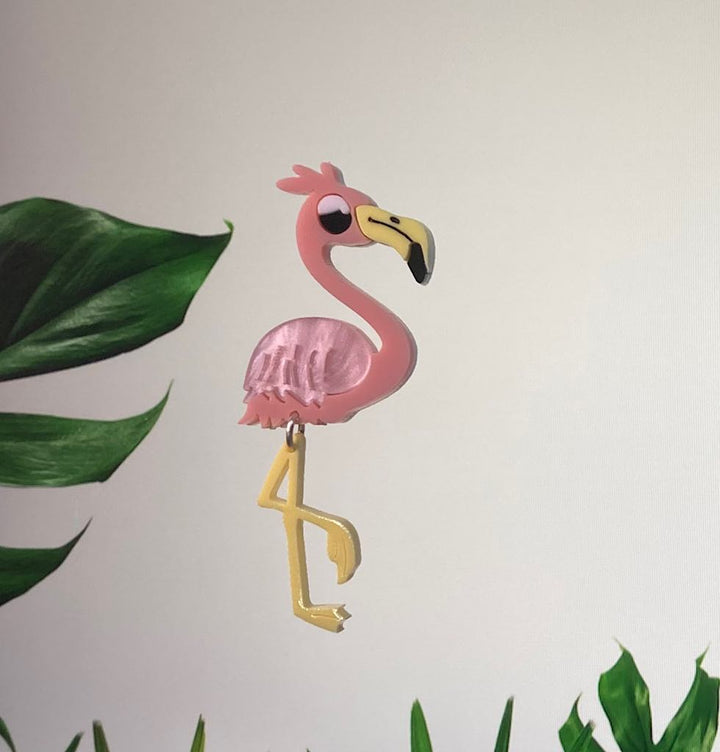 Tantalising Treasures : Land & Sea : Pretty Flamingo Brooch