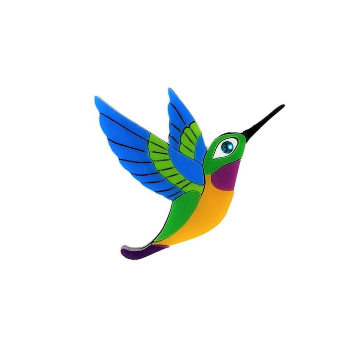 Cherryloco : Enchanted Garden : Garden hummingbird brooch