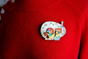 LaliBlue : Easter : Egg house with chicks Brooch [PRE-ORDER]