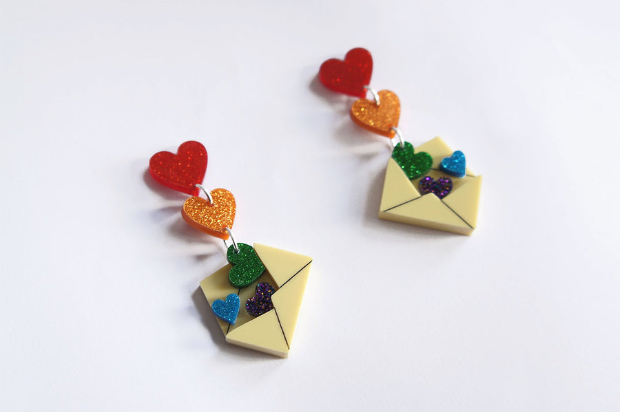 LaliBlue : Valentines : Love Letters Earrings