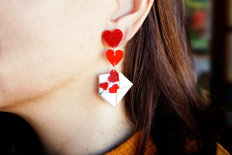 LaliBlue : Valentines : Love Letters Earrings