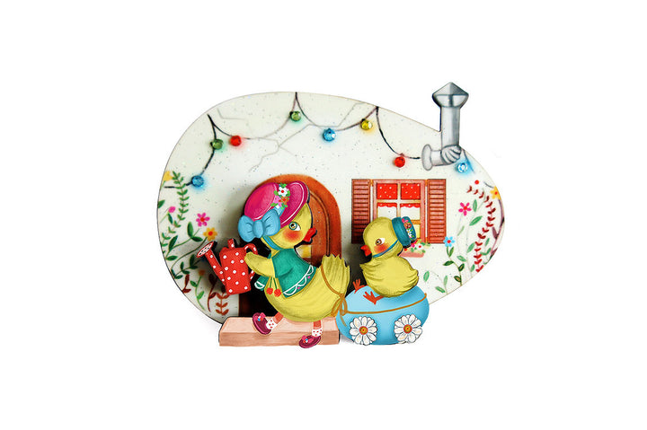 LaliBlue : Easter : Egg house with chicks Brooch [PRE-ORDER]