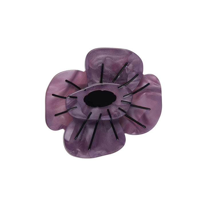 Erstwilder : Remembrance : Poppy Mini Brooch - Purple