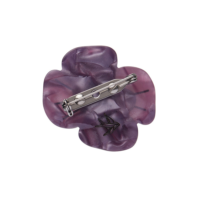 Erstwilder : Remembrance : Poppy Mini Brooch - Purple [LUCKY LAST!]